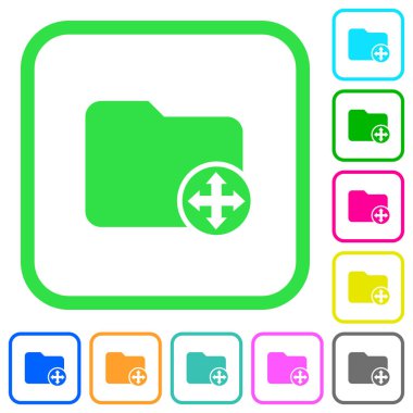 Dizin canlı renkli düz simgeler eğri sınırları içinde beyaz zemin üzerine taşıyın.