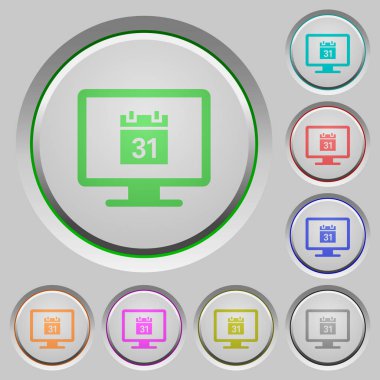 Online Takvim renk simgeleri batırıldı tuşlar