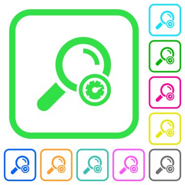 Arama motoru optimizasyonu canlı renkli düz simgeler beyaz arka plan üzerinde eğri sınırları içinde