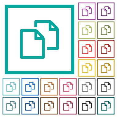 Belge düz renk simgelerini çeyreği kare beyaz arka plan üzerinde ile kopyalama