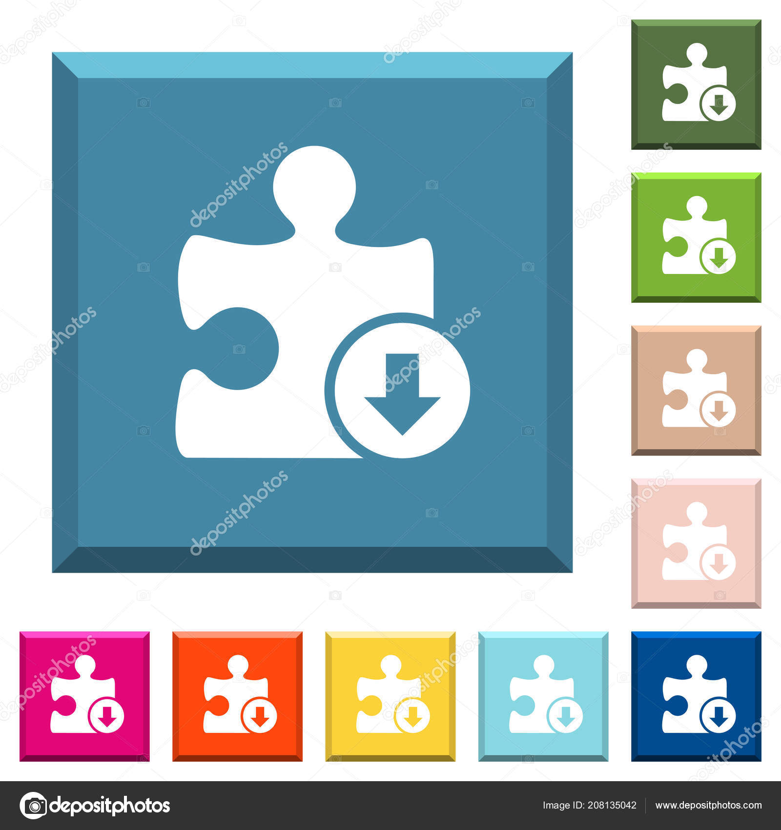 Decrease Plugin Priority White Icons Edged Square Buttons Various Trendy Colors