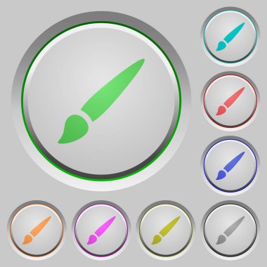 Fırça renk simgeleri batırıldı tuşlar