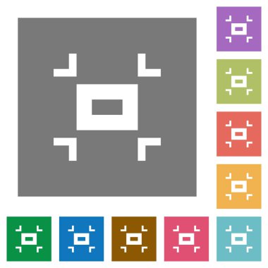 Küçük ekran düz simgeler basit renkli kare arka planlar