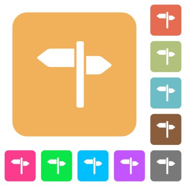 Yuvarlatılmış kare canlı renkli arka planlar tabelasını düz simgeleri.