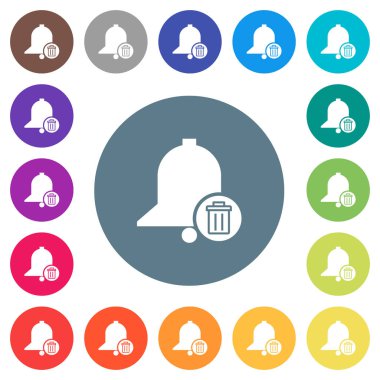 Yuvarlak renkli arka planlar hatırlatma düz beyaz simgeleri silin. 17 arka plan renk değişimleri dahil.