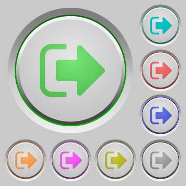 Basma düğmelerini renk simgeleri çıkış battı