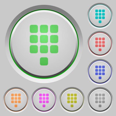 Batırıldı tuşlar paneli renk simgeler çevirin