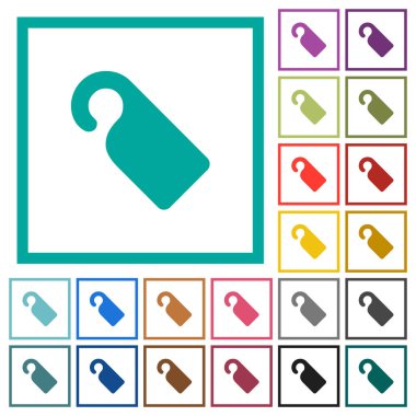 İşareti düz renk simgeleri beyaz arka plan üzerinde çeyreği çerçevelerle rahatsız etmeyin