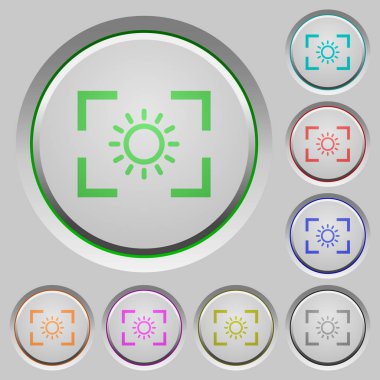 Kamera parlaklık ayarını renk simgeleri batırıldı tuşlar