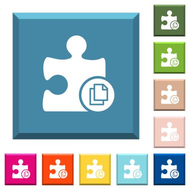 Ucu keskin kare Düğmeler Plugin beyaz simgeleri çeşitli moda renk kopyalama