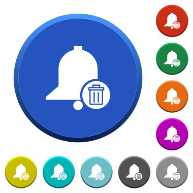 Anımsatıcı renk eğimli düğmeleri pürüzsüz yüzeylerde ve düz beyaz simgeler ile yuvarlak silmek