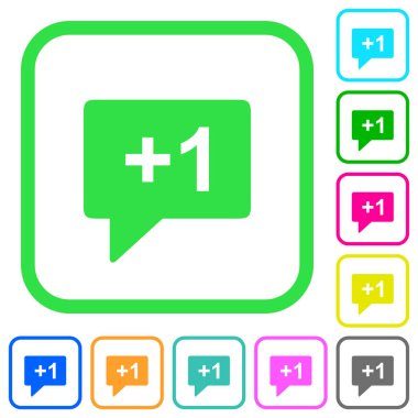 Artı beyaz arka plan üzerinde eğri sınırları içinde düz simgeler bir işareti canlı renkte