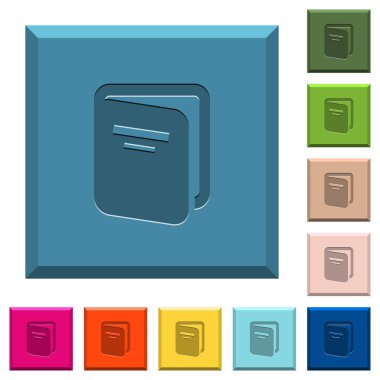 Albüm simgeler ucu keskin kare düğmeleri çeşitli moda renklerde işlemeli