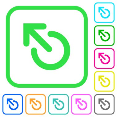 Beyaz arka plan üzerinde eğri sınırları içinde canlı renkli düz simgeler ortamı çıkar