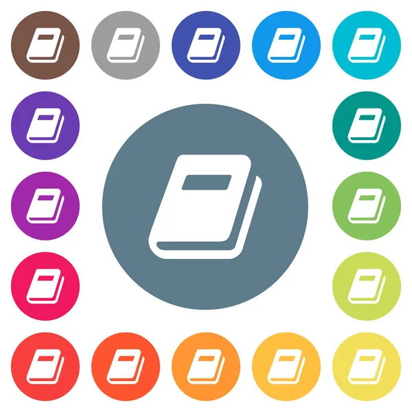 Kişisel günlük düz beyaz simgeleri yuvarlak renkli arka planlar. 17 arka plan renk değişimleri dahil.