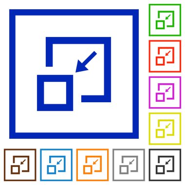 Kare kare beyaz arka plan üzerinde pencere düz renk Simgeleri küçültmek