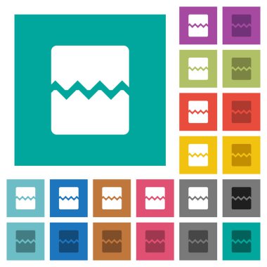 Sayfa sonu çok düz simgeler düz kare arka plan üzerinde renkli. Beyaz ve koyu kutsal kişilerin resmi varyasyon hover veya etkin efektleri dahil.