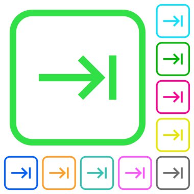 Klavye sekmesini canlı renkli düz simgeler beyaz arka plan üzerinde eğri sınırları içinde