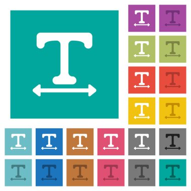 Yazı tipi genişliği çok düz simgeler düz kare arka plan üzerinde renkli ayarlayın. Beyaz ve koyu kutsal kişilerin resmi varyasyon hover veya etkin efektleri dahil.