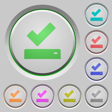 Renk simgeleri batırıldı tuşlar üzerinde başarıyla kaydedildi