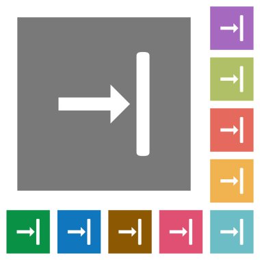 Basit düz simgeleri renk kare sağa arka planlar