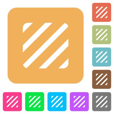 Yuvarlatılmış kare canlı renkli arka planlar üzerinde doku düz simgeler.