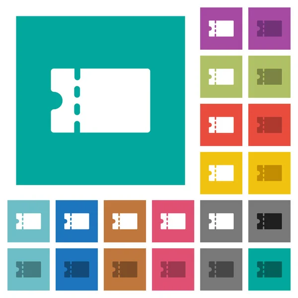 Lege Korting Coupon Multi Gekleurde Plat Pictogrammen Effen Vierkante Achtergrond — Stockvector