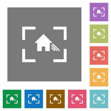 Kamera beyaz dengesi gölge modu düz simgeler basit renkli kare arka planlar