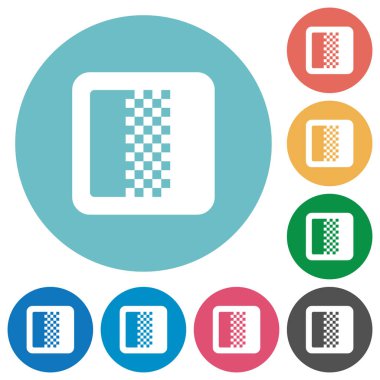 Yuvarlak renkli arka planlar renk gradyan düz beyaz simgeleri