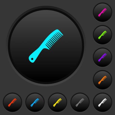 Kolu karanlık tuşlar ile koyu gri arka plan üzerinde canlı renkler kutsal kişilerin resmi ile tarak