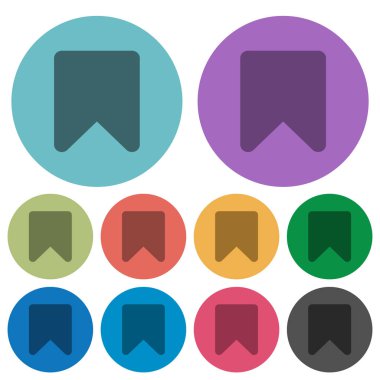 Yer işareti yuvarlak arka plan rengi daha koyu düz simgeler