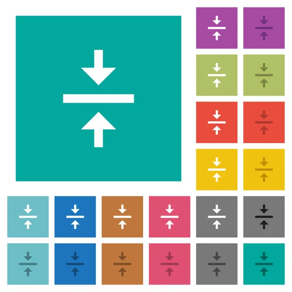 Iconos Planos Multicolores Centrales Alineados Verticalmente Sobre Fondos Cuadrados Lisos — Vector de stock
