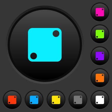 Domino iki karanlık tuşlar ile koyu gri arka plan üzerinde canlı renkler kutsal kişilerin resmi