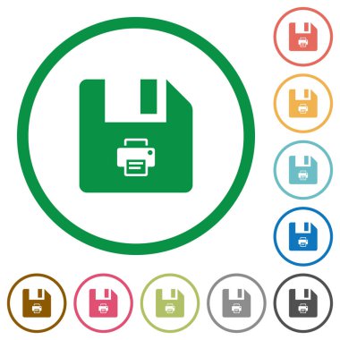 Beyaz arka plan üzerinde yuvarlak özetliyor dosya düz renk simgeleri yeniden adlandırma