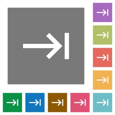 Klavye sekmesini düz simgeler basit renkli kare arka planlar üzerinde