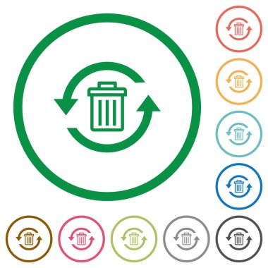 Beyaz arkaplandaki düz renk simgelerini sil