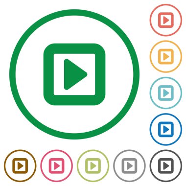 Değil düz geçiş renk beyaz arka plan üzerinde yuvarlak özetliyor simgeleri