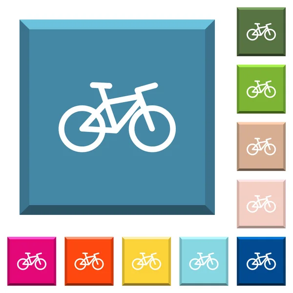 색상에 예리하게 사각형 자전거 아이콘 — 스톡 벡터