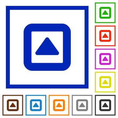 Kare kare beyaz arka plan üzerinde düz renk simgeleri Değiştir