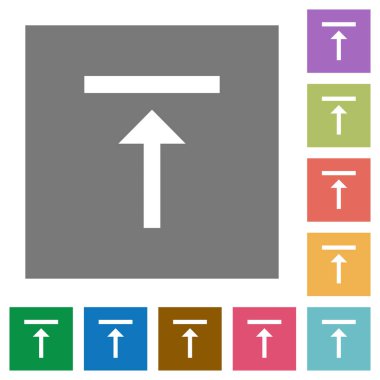 Dikey hizalama basit renkli kare arka planlar üzerinde en iyi düz simgeler