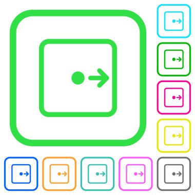 Nesne şu canlı renkli düz simgeler eğri sınırları içinde beyaz zemin üzerine taşıyın.