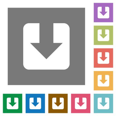 download basit renkli kare arka planlar üzerinde düz simgeler