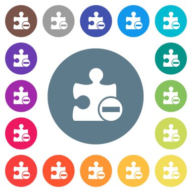 Yuvarlak renkli arka planlar üzerinde eklenti düz beyaz simgeleri kaldırma. 17 arka plan renk değişimleri dahil.