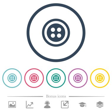 Elbise butonu ile 4 yuvarlak özetliyor düz renk simgeleri delikler açtım. 6 bonus simgeler dahil.