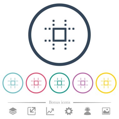 Kılavuz düz renk simgeleri yuvarlak özetliyor yaslanır. 6 bonus simgeler dahil.