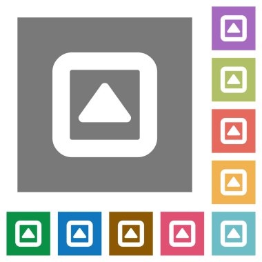 Basit renk üzerinde düz simgeleri kare arka planlar geçiş yapmak