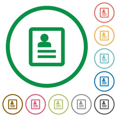 Beyaz arka plan üzerinde yuvarlak özetliyor kişiler düz renk simgeleri