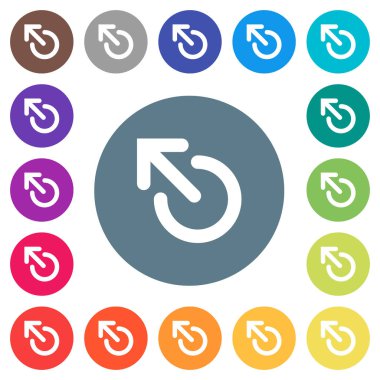 Medya düz beyaz simgeleri yuvarlak renkli arkaplanlarda çıkarır. 17 arkaplan renk varyasyonu dahil.