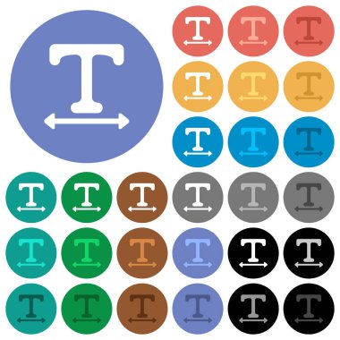 Yazı tipi genişliği çok yuvarlak arka planlar üzerinde düz simgeler renkte ayarlayın. Beyaz, açık ve koyu simgesi varyasyonları vurgulu ve etkin durumu efektleri ve bonus tonları için dahil.