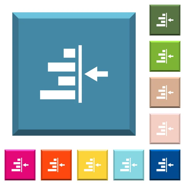 Augmenter Indentation Droite Des Icônes Blanches Contenu Sur Les Boutons — Image vectorielle